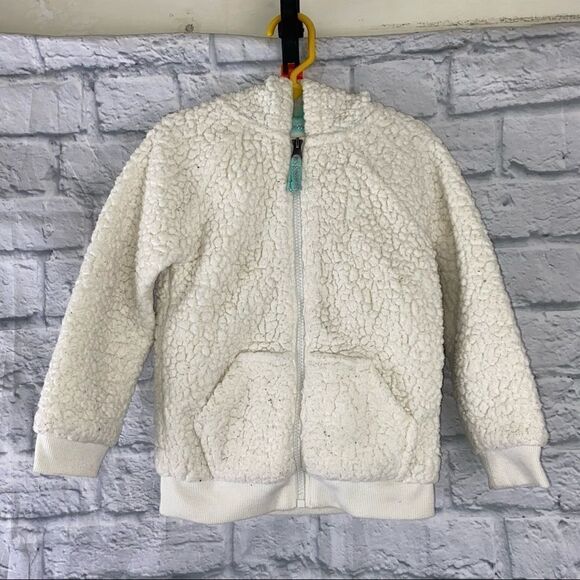 Cat & Jack Sherpa full zip unicorn coat w/front pockets size XS 4/5 - Picture 1 of 8